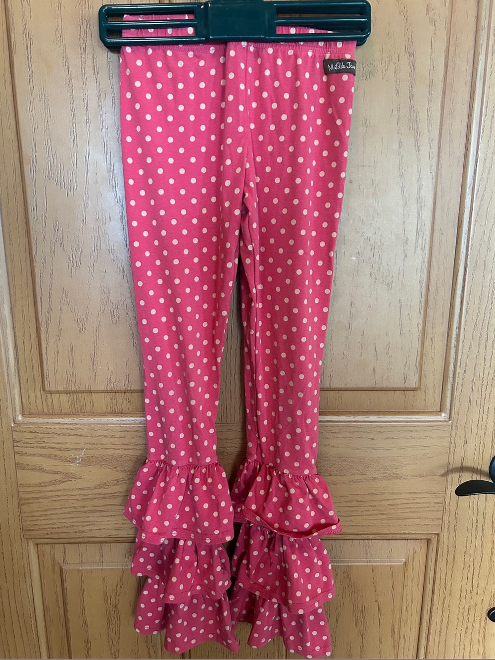 Matilda Jane Hot Pink Polka Dot Ruffle Leggings